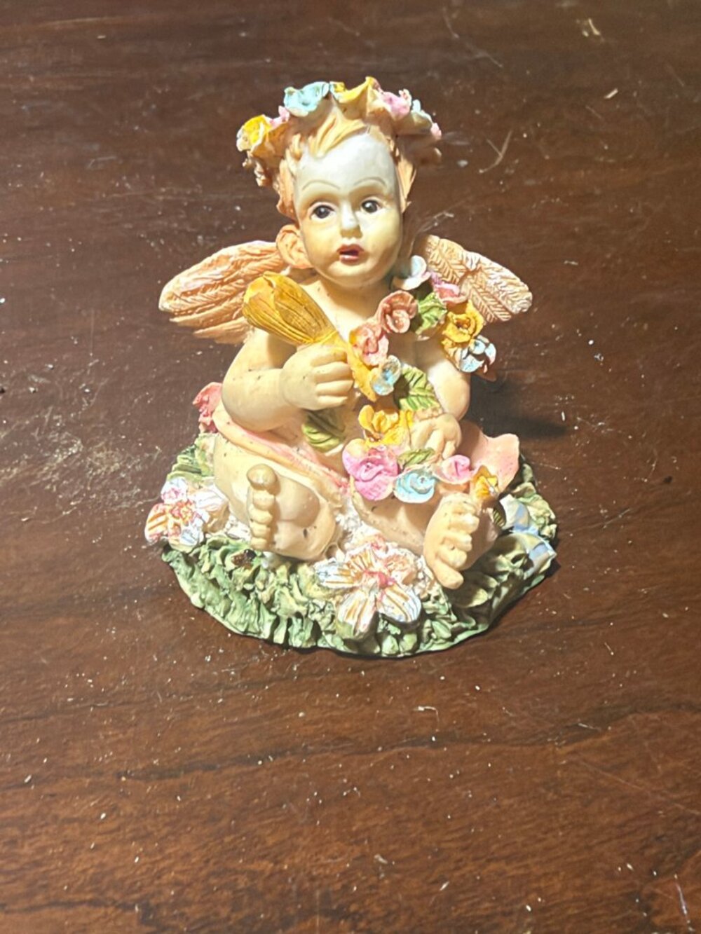 Vintage 90s Angel on Clouds with Dove – Dreamsicles Style
